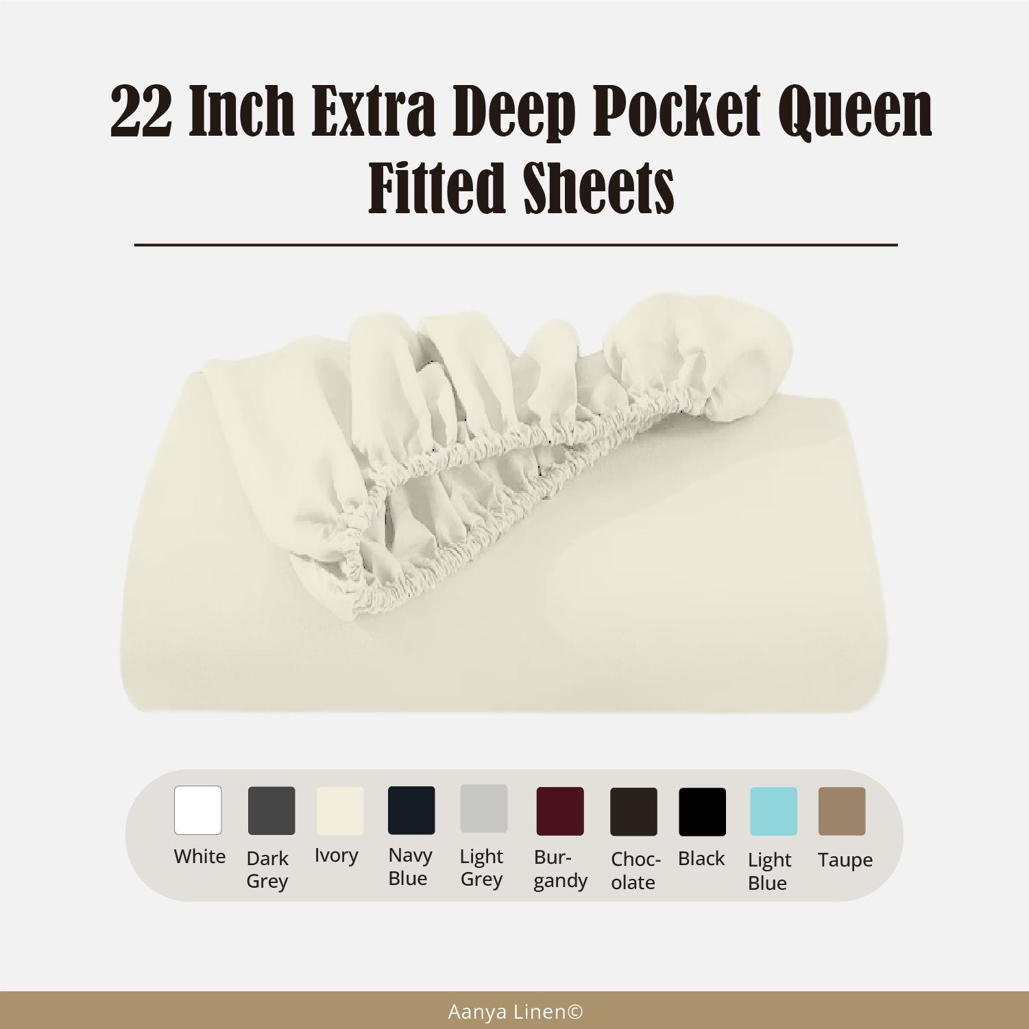 22 Inch Extra Deep Pocket Queen Fitted Sheets