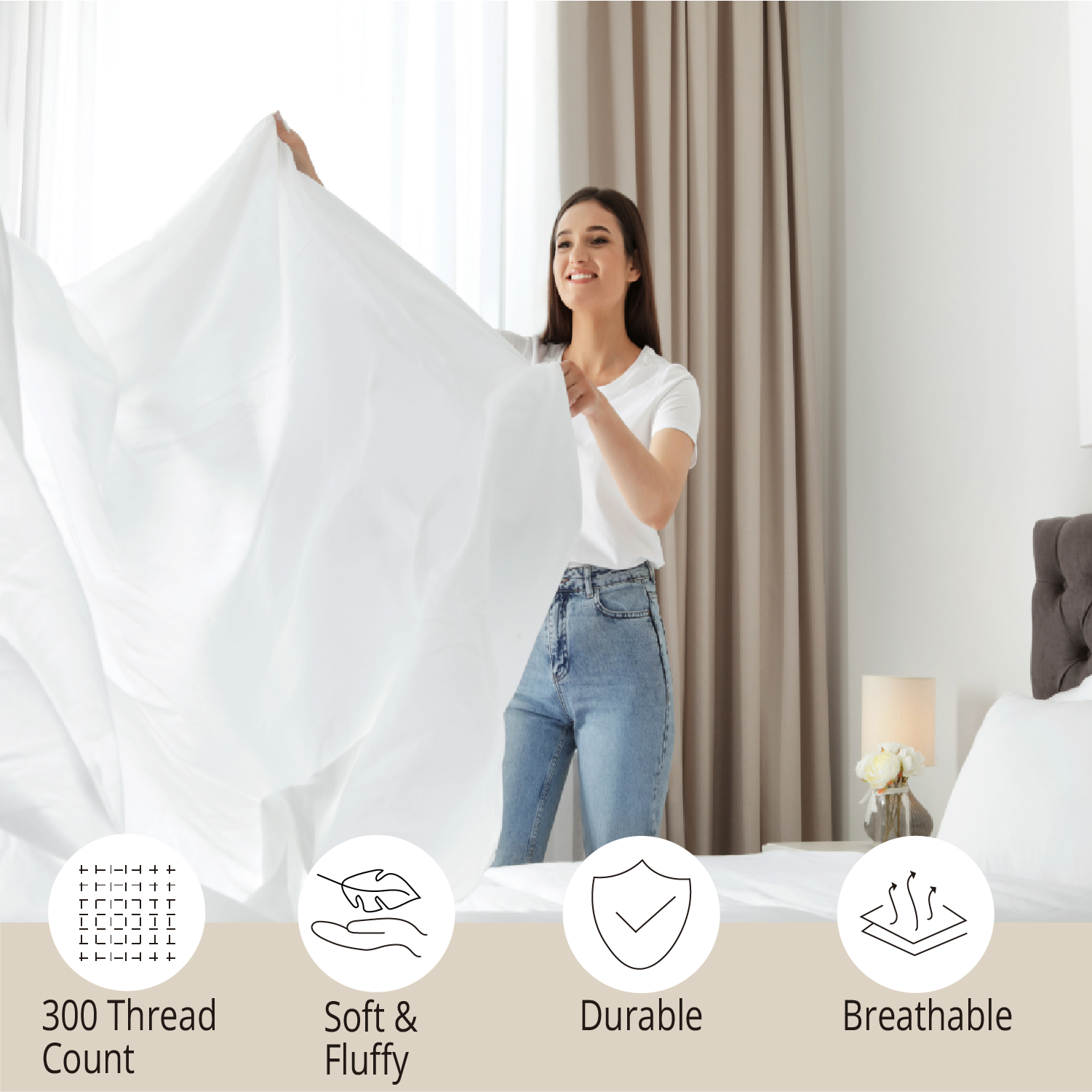 Comfy Chocolate Flat Sheet with Pillowcase Sateen Solid