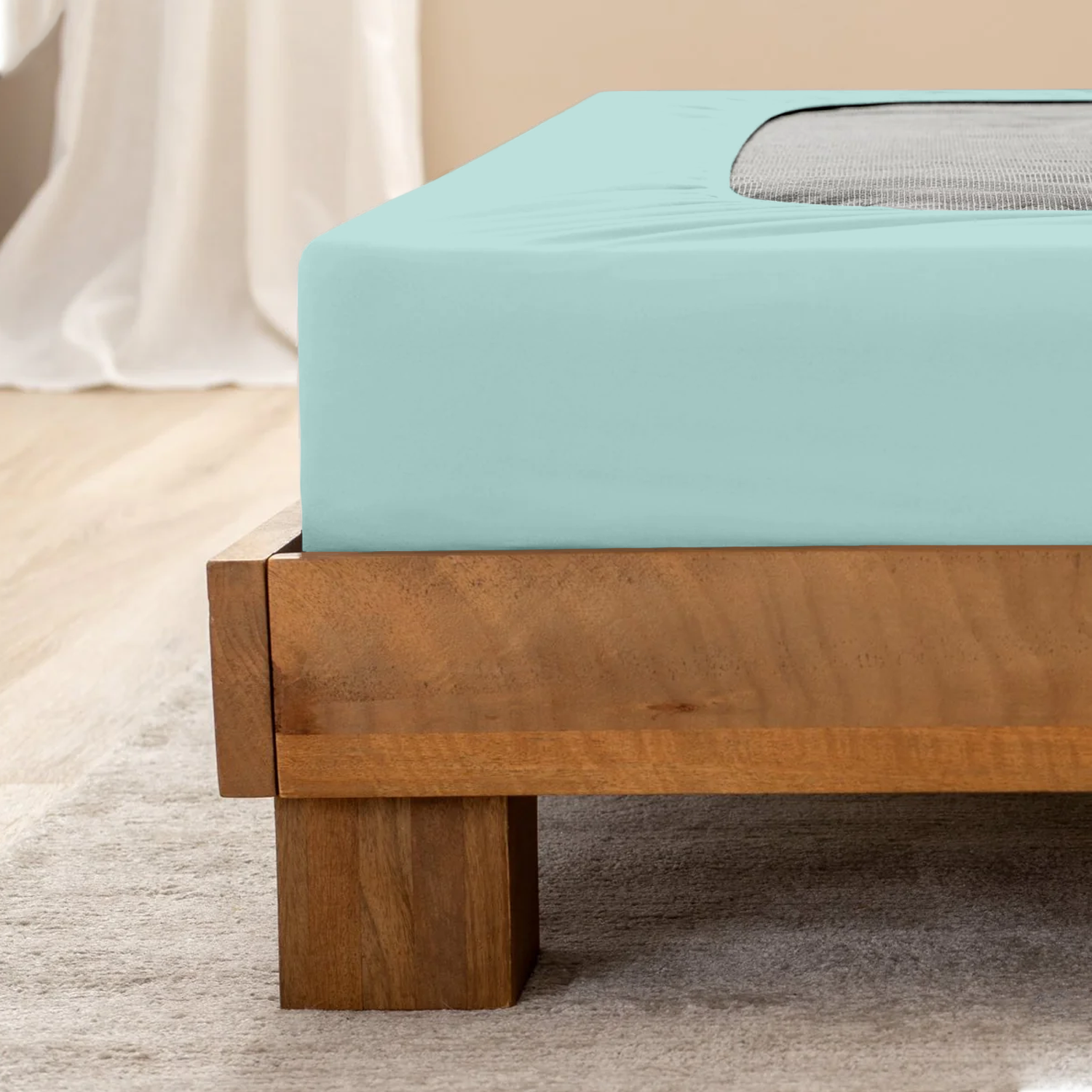 Aqua Blue Box Spring Cover