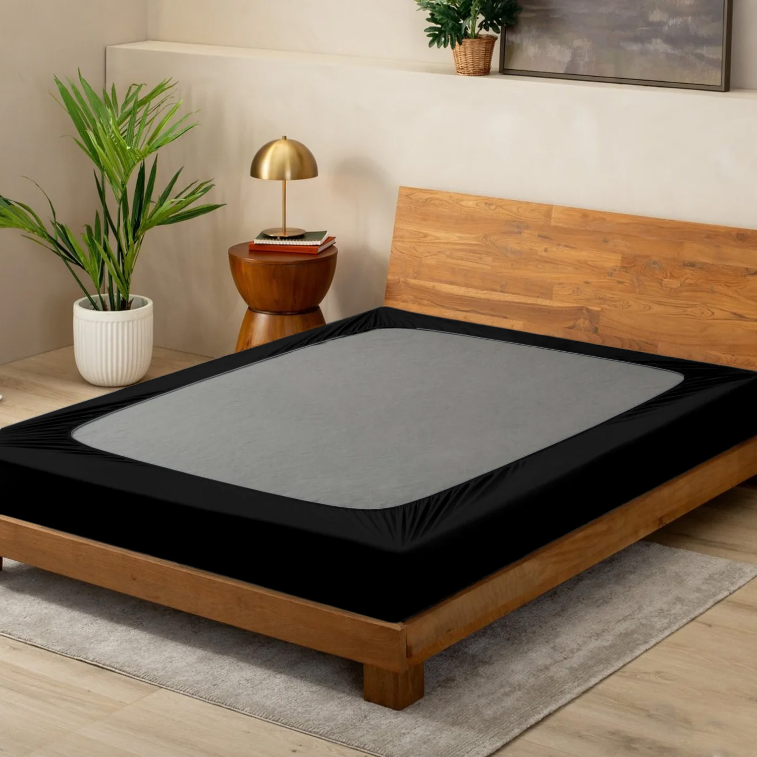 Black Blue Box Spring Cover