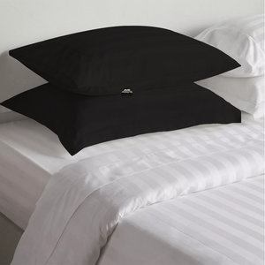Black Stripe Pillow Shams Comfy Sateen