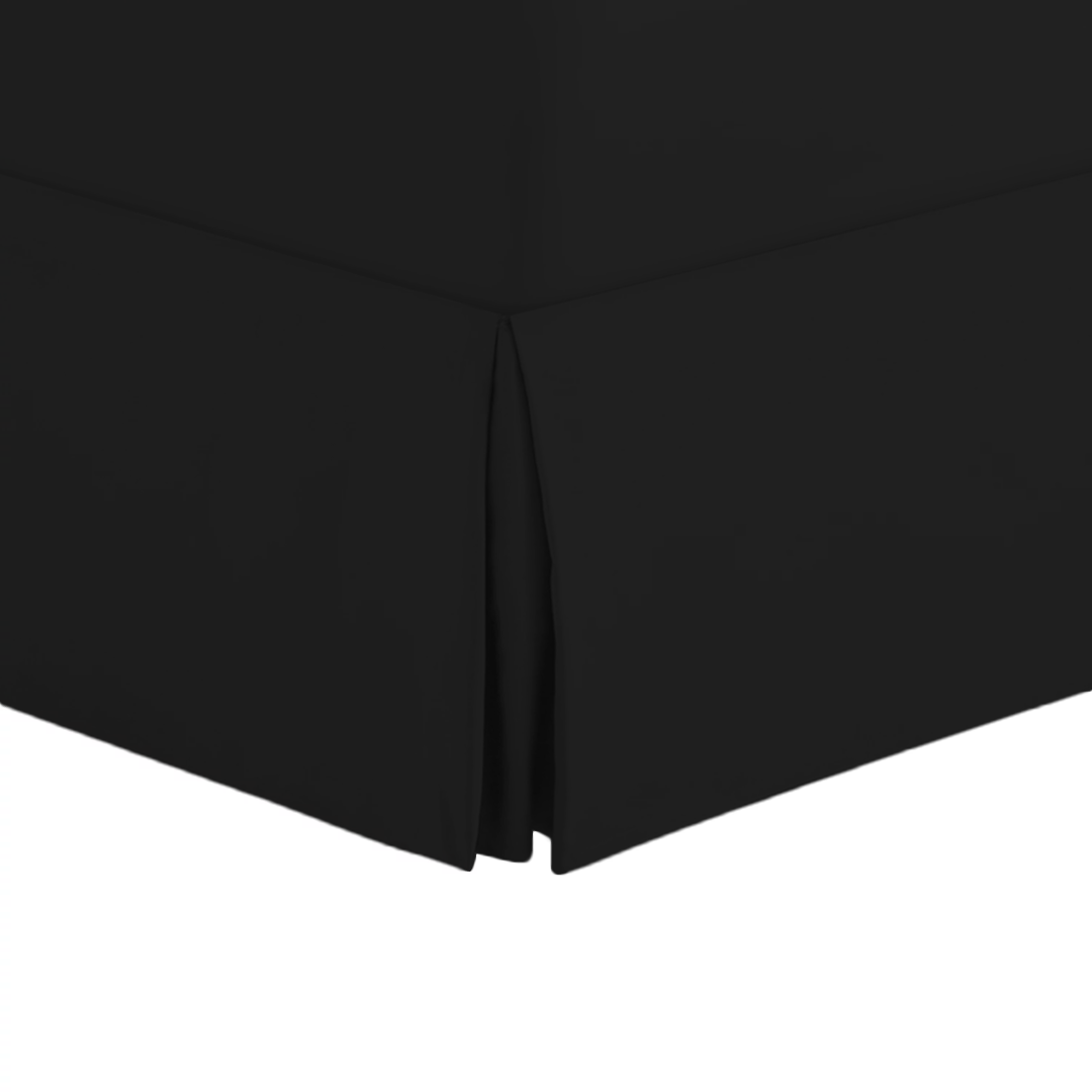 Black Bedskirt Solid Comfy Sateen