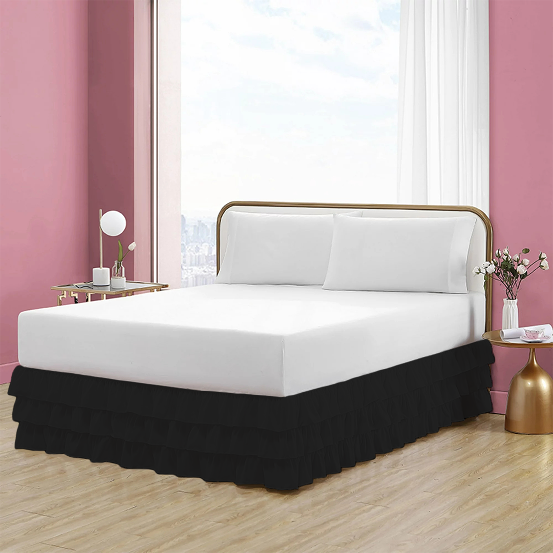 Florida King Multi Ruffle Bed Skirt
