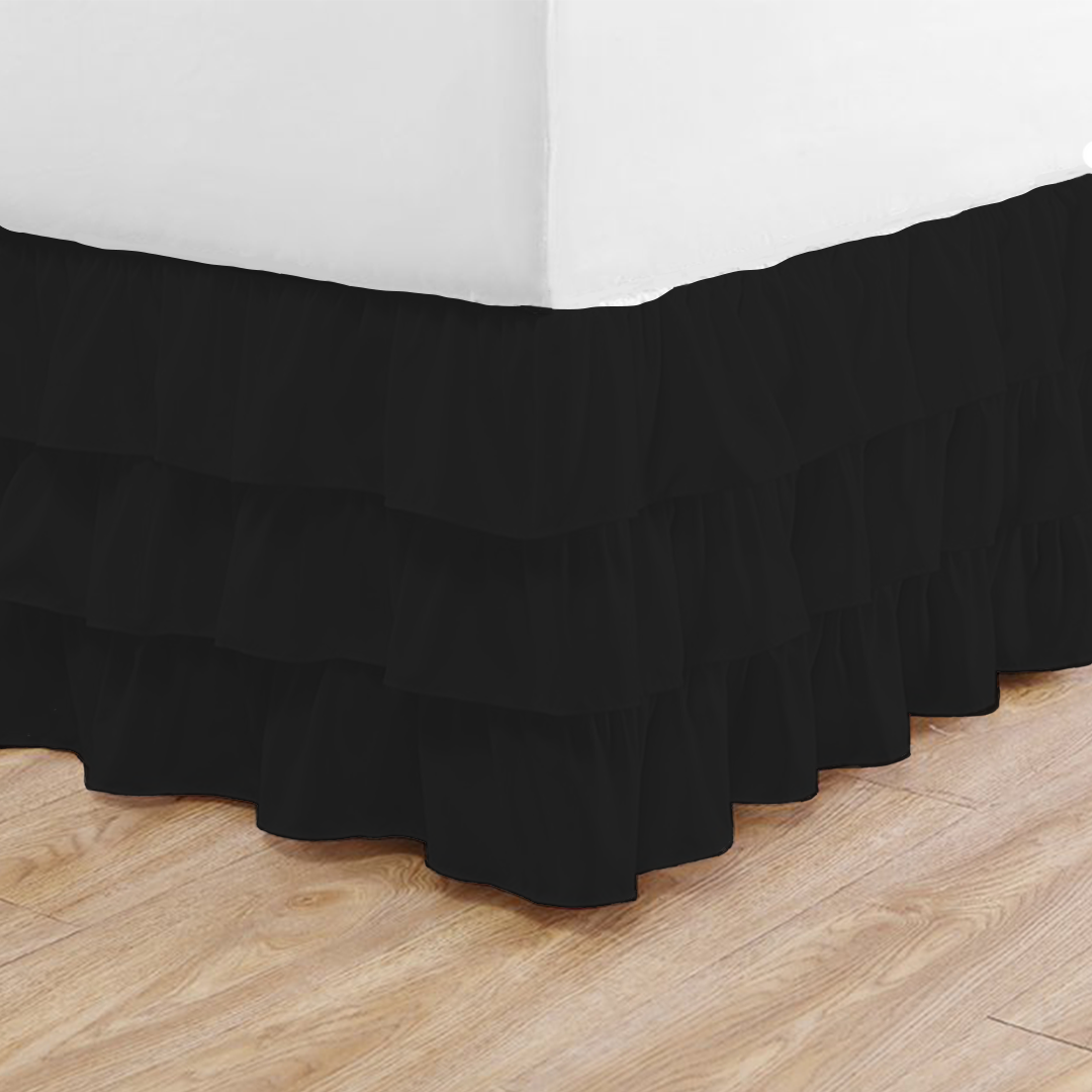 Florida King Multi Ruffle Bed Skirt