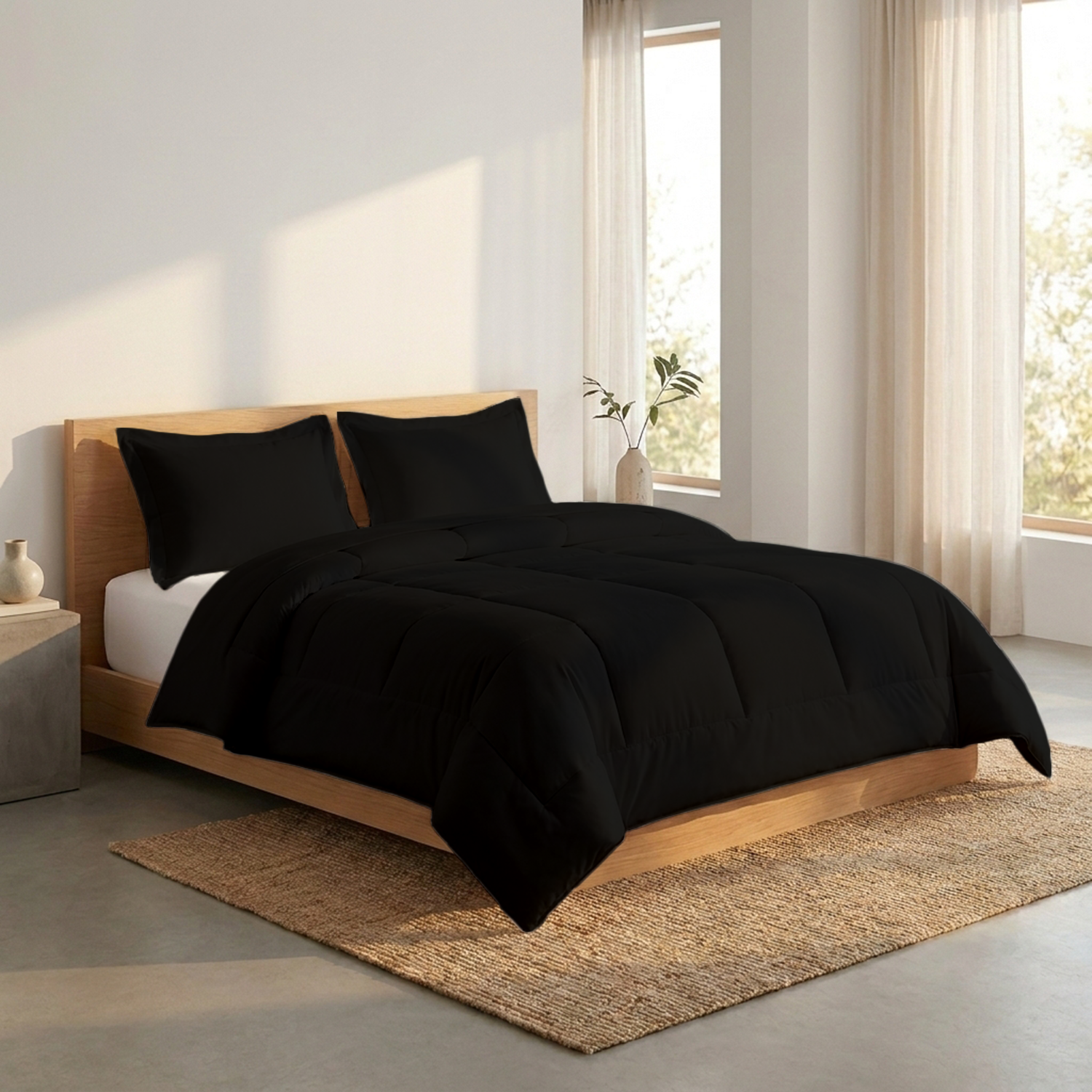 Black Cotton Comforter Set