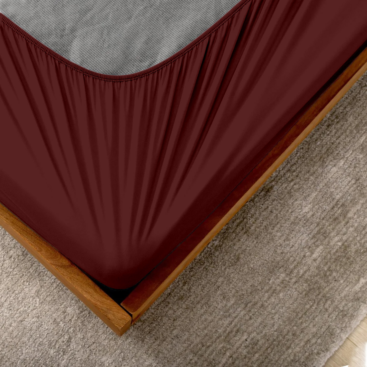Burgundy Blue Box Spring Cover
