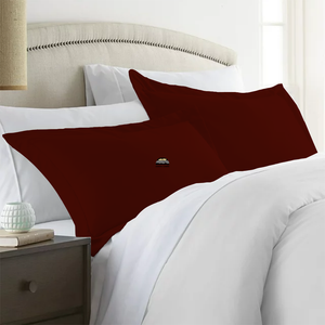 Burgundy Pillow Shams Set of 2 (Comfy 300TC)