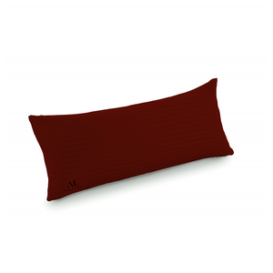 Burgundy Stripe Body Pillow Cover Comfy Sateen