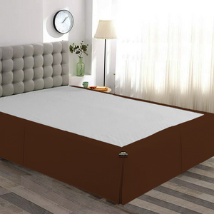 Chocolate Brown Bed Skirt Solid Comfy Sateen