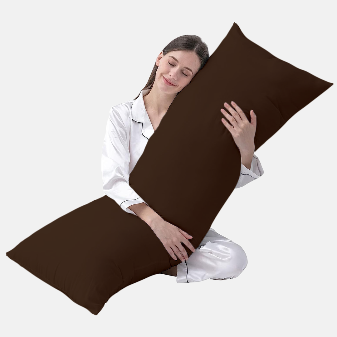 Chocolate Body Pillow Cover Solid Comfy