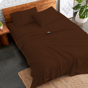Chocolate Sheet Set Comfy Solid Sateen