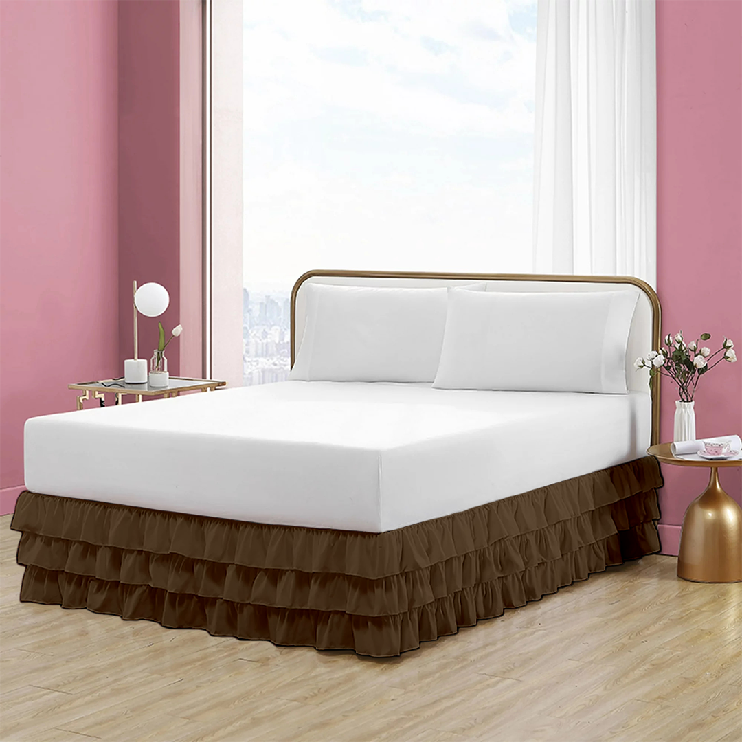 Florida King Multi Ruffle Bed Skirt