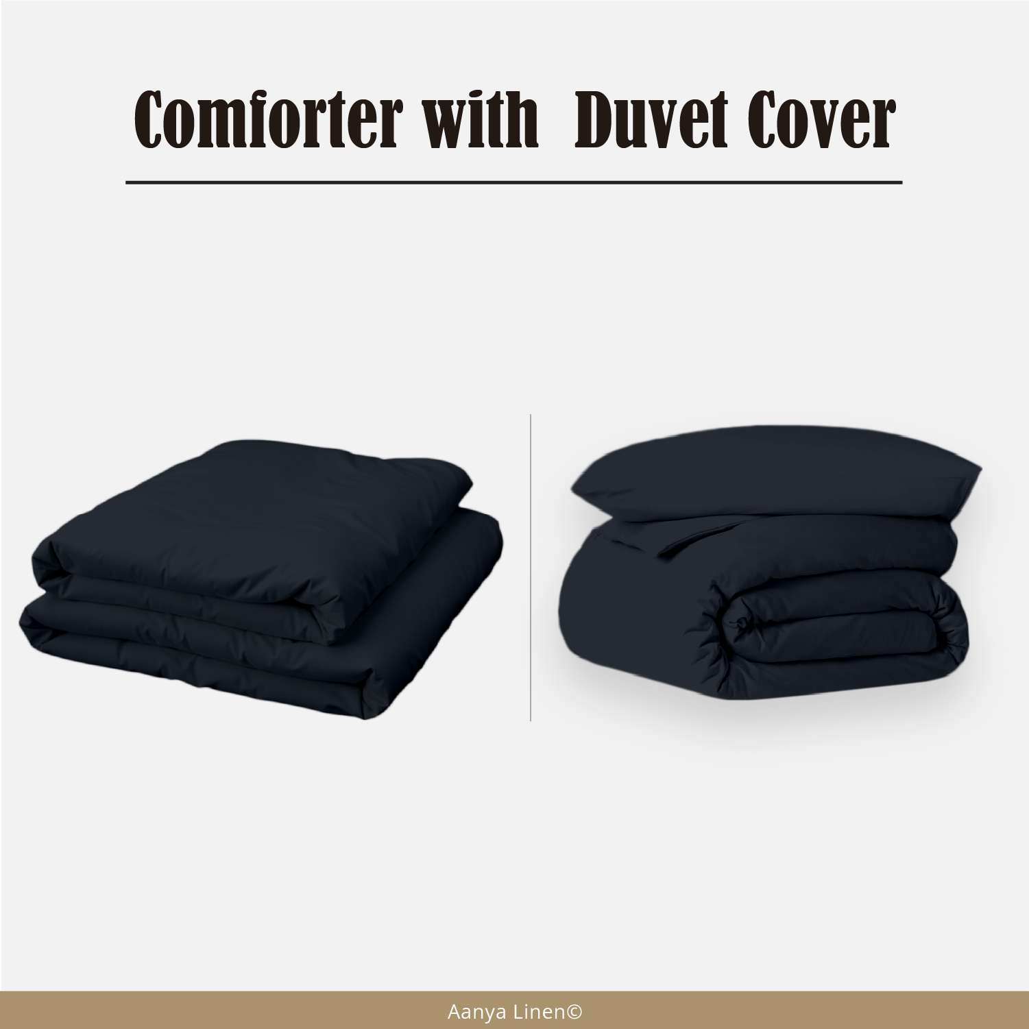 Navy Blue Comforter with Duvet Cover