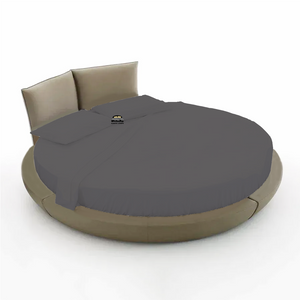 Bliss Round Bed Sheet Sateen 84-inch-diameter Dark Grey