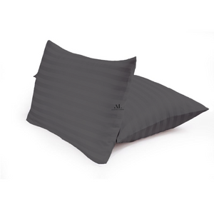 Dark Grey Stripe Pillowcase Comfy Sateen