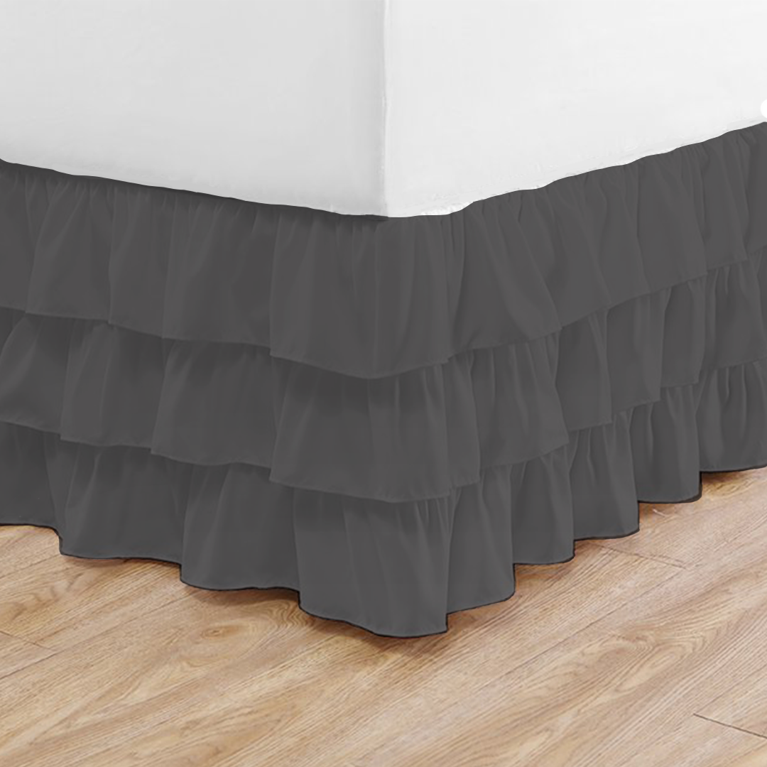 Florida King Multi Ruffle Bed Skirt