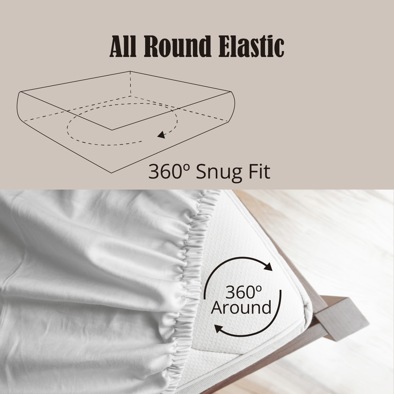 Gold Stripe Fitted Sheet Comfy Sateen