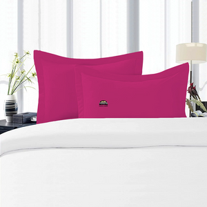 Hot Pink Pillow Shams Solid Comfy Sateen