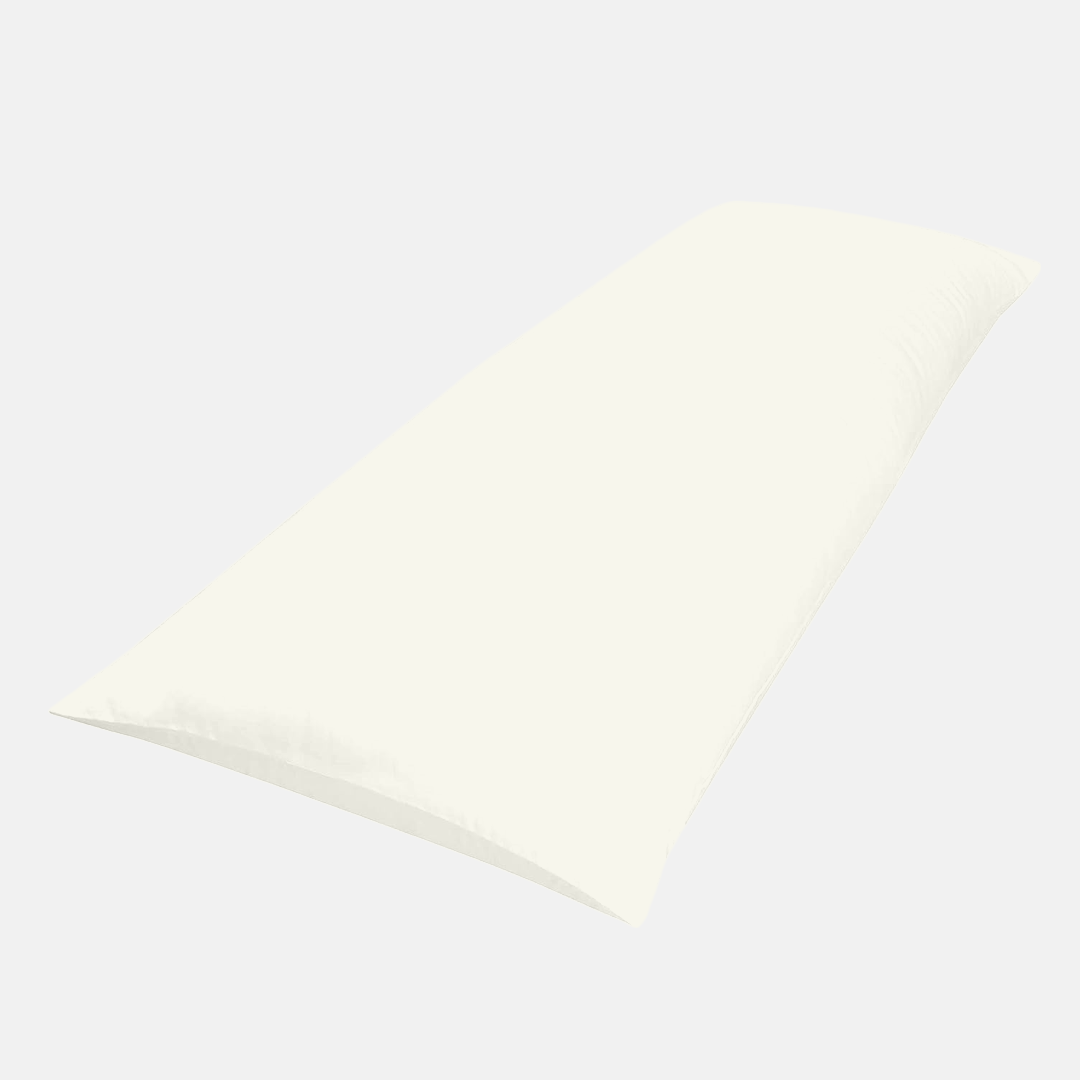 Ivory Body Pillow Cover Solid Comfy Sateen