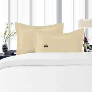 Ivory Pillow Shams Solid Bliss Sateen