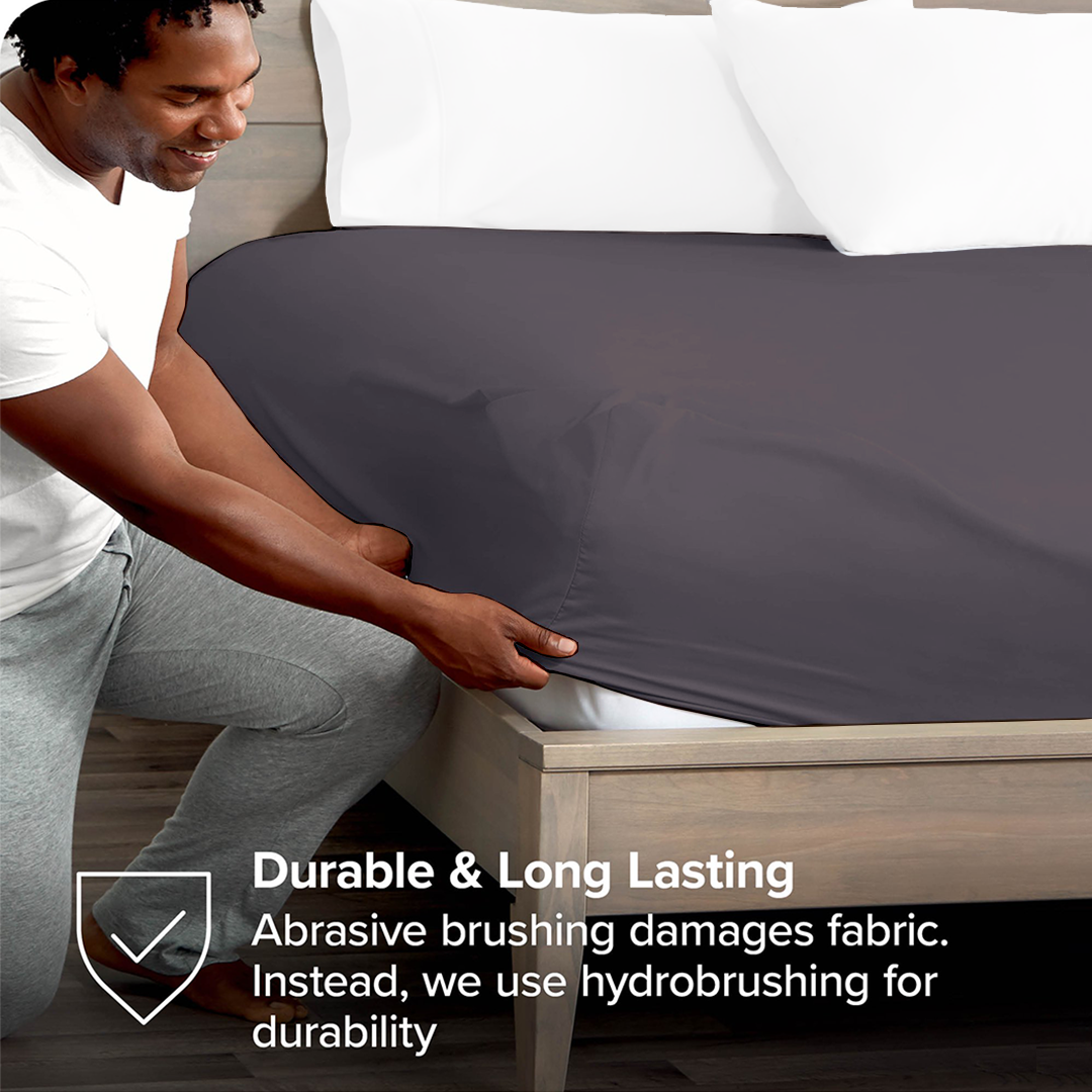 Lavender Fitted Sheet Bliss Solid Sateen