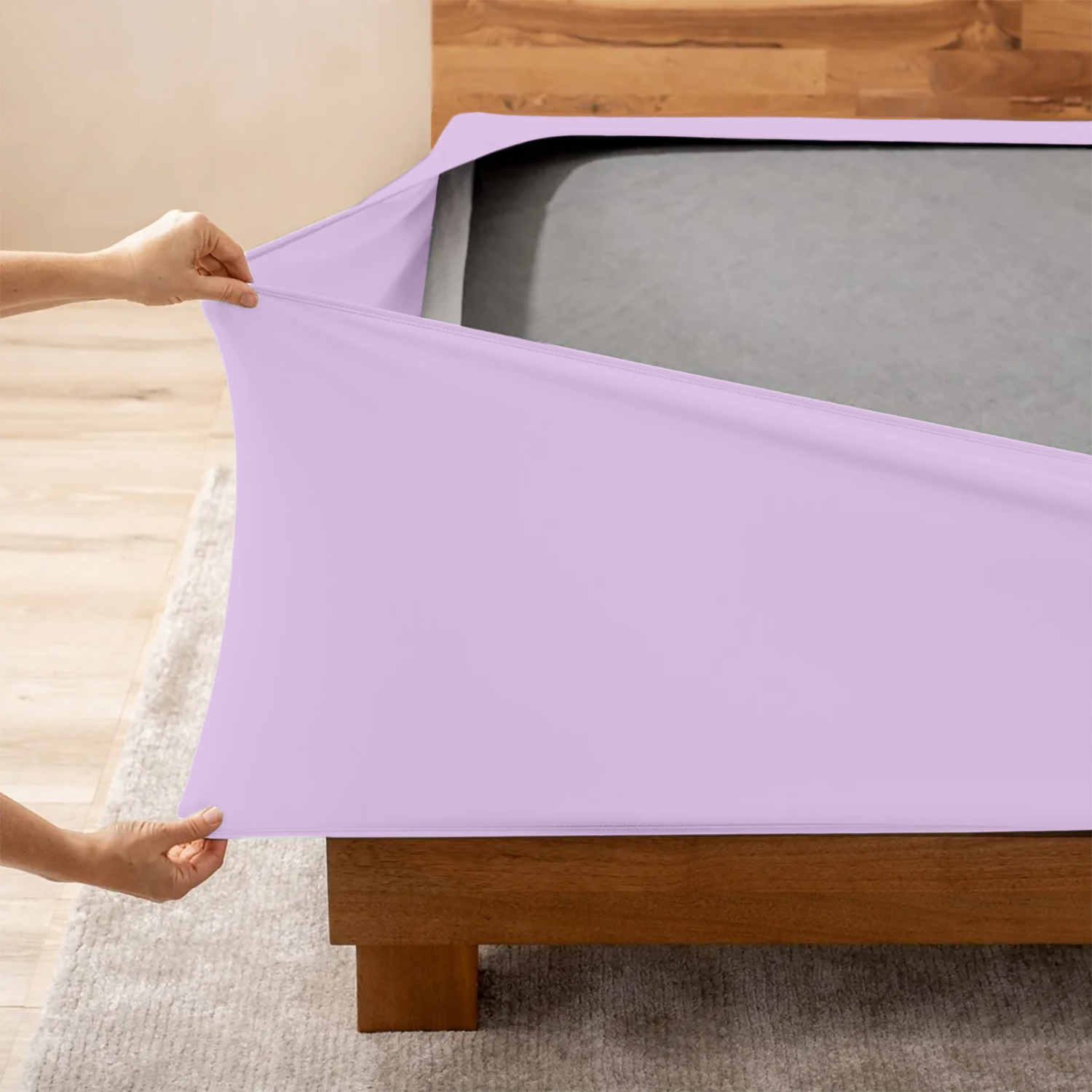 Lilac Box Spring Cover