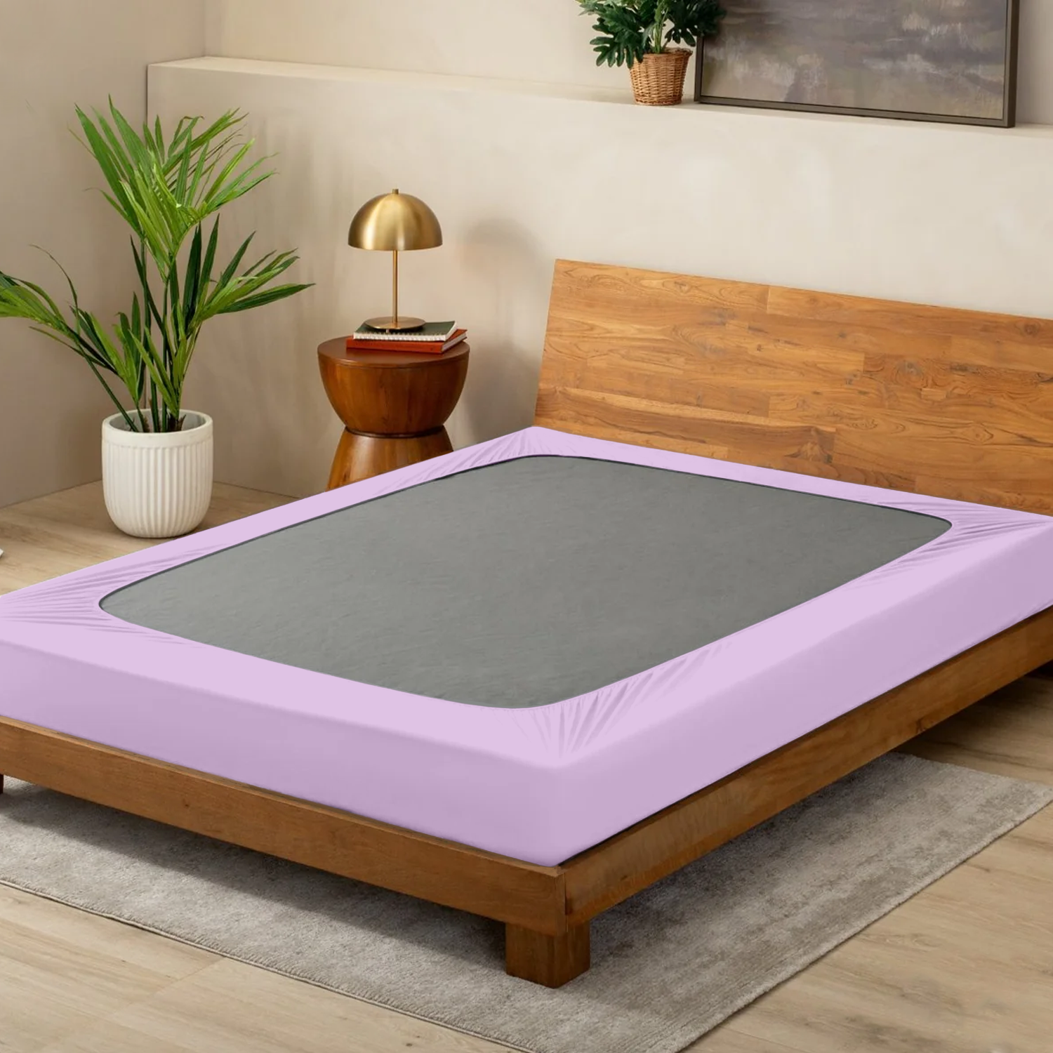 Lilac Box Spring Cover