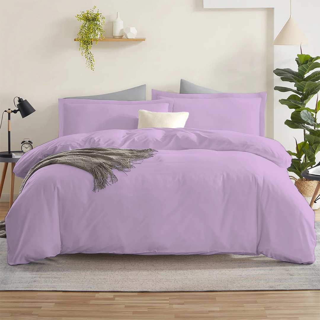 Lilac Duvet Cover Set | Cotton Fabric | 300TC