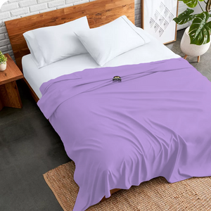 Lilac Flat Sheet Solid Comfy Sateen