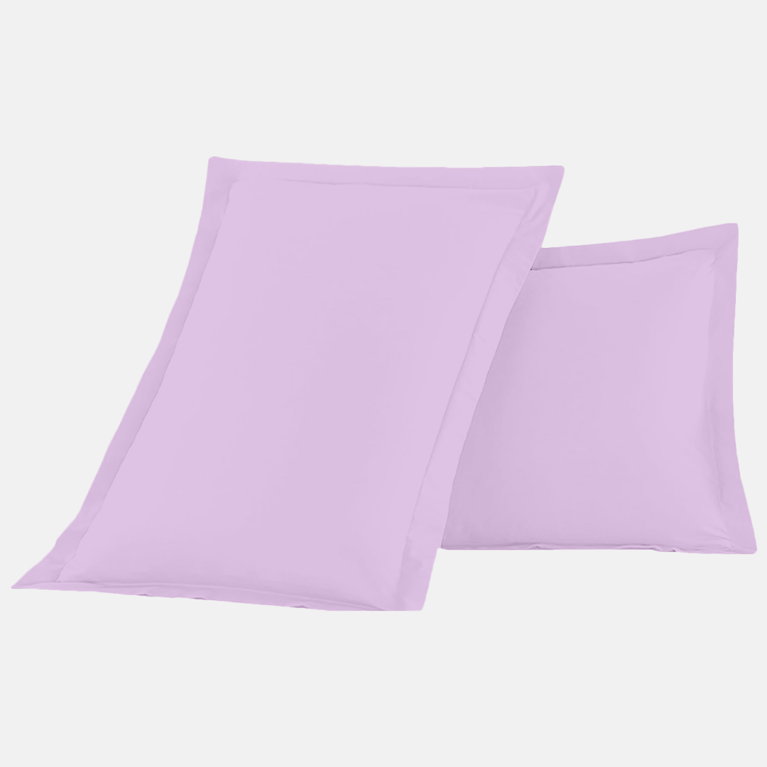Lilac Pillow Shams Solid Comfy Sateen