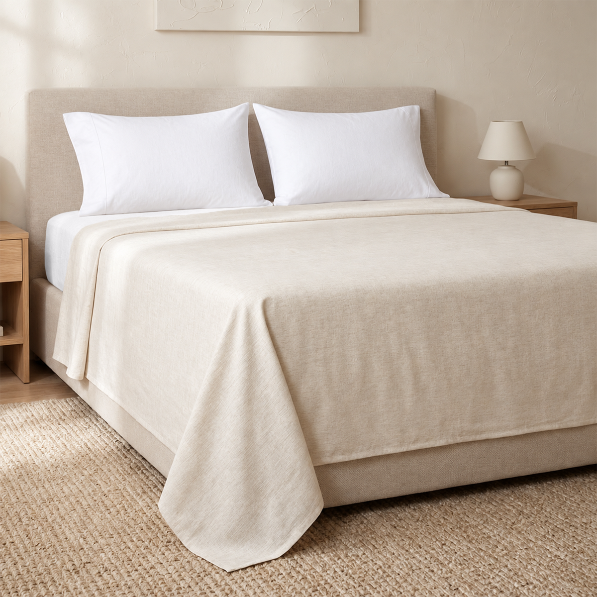 Natural Linen Flat Sheet | Pre-Washed 100% Linen