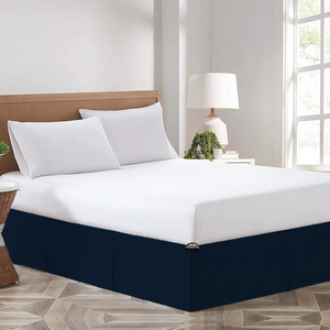 Navy Blue Bed Skirt Solid (Bliss 400TC)