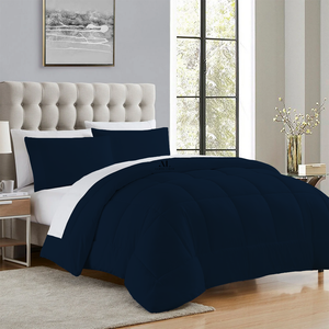 Navy Blue Cotton Comforter 400 GSM Bliss Sateen