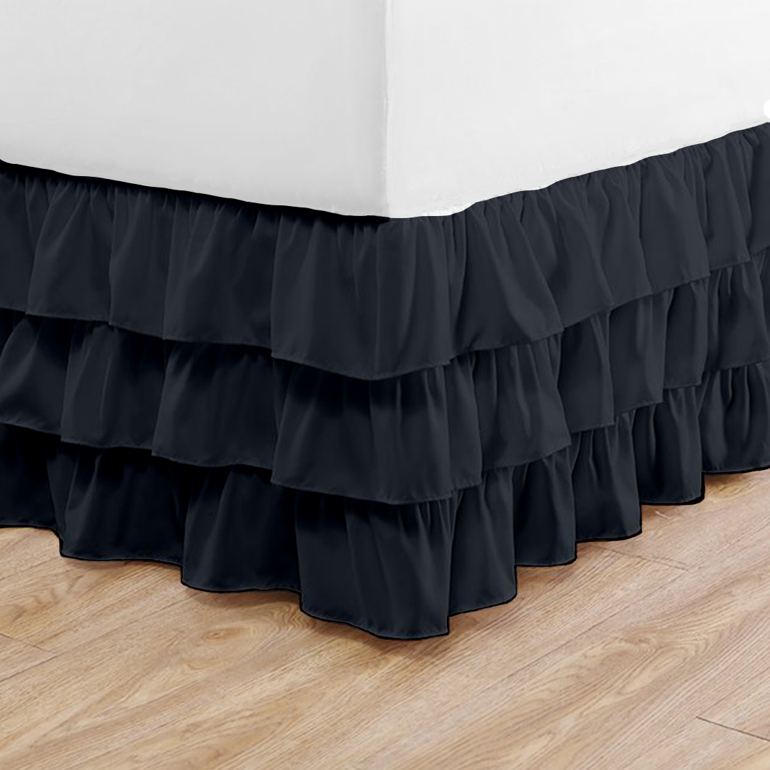 Florida King Multi Ruffle Bed Skirt