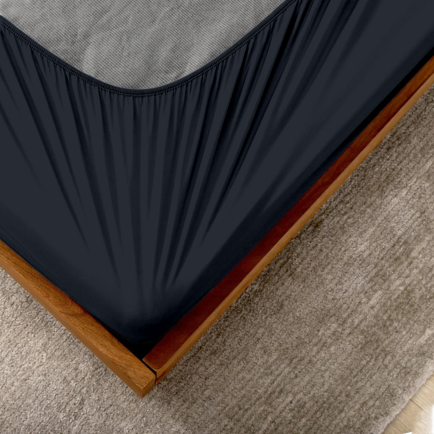 Navy Blue Box Spring Cover