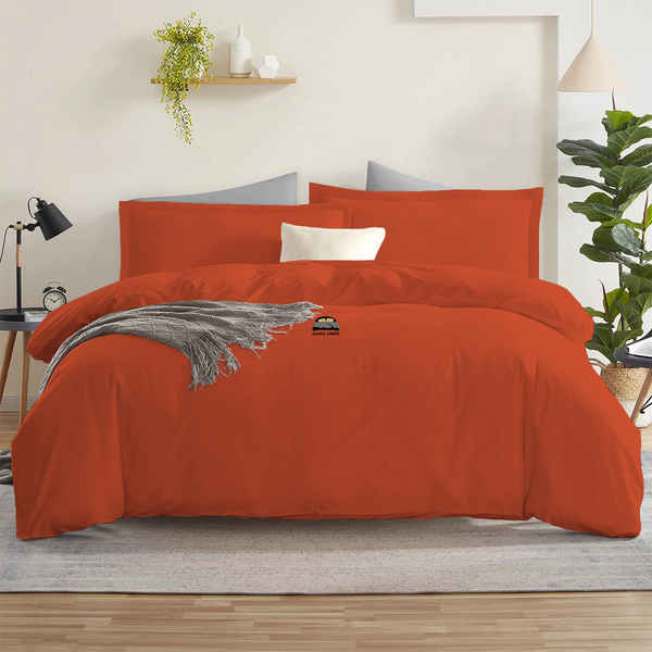Orange Duvet Cover Set AanyaLinen
