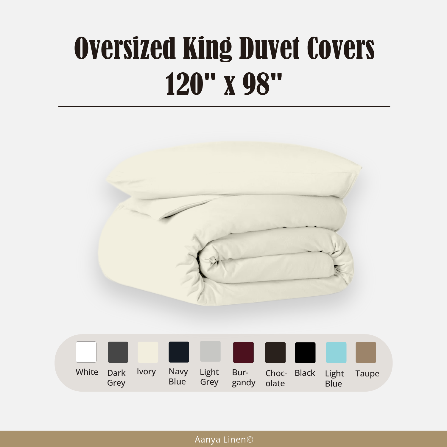 Oversized King Duvet Covers 120"x98"