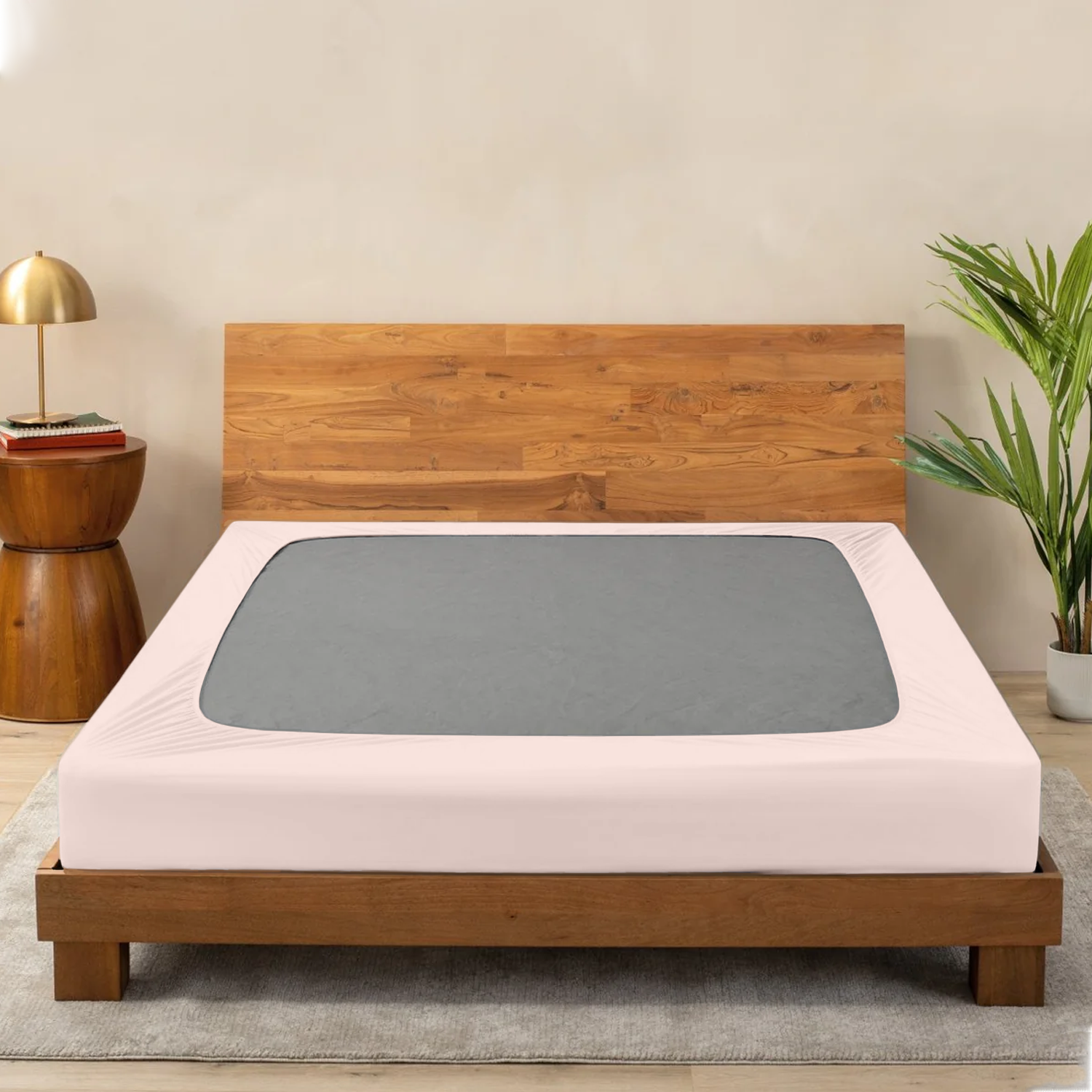 Peach Box Spring Cover