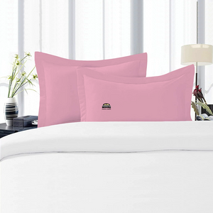 Pink Pillow Shams Solid Comfy Sateen