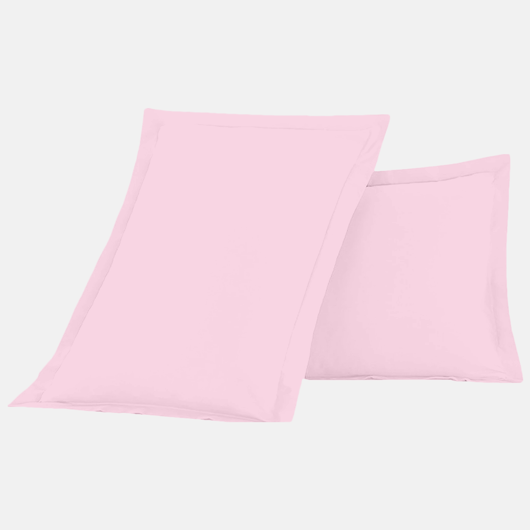 Pink Pillow Shams Solid Comfy Sateen