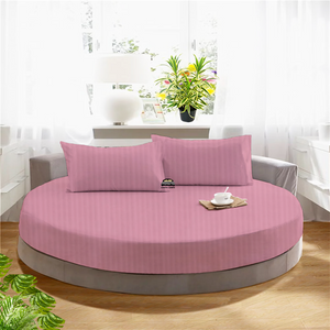 Pink Round Stripe Sheet Set Comfy Sateen