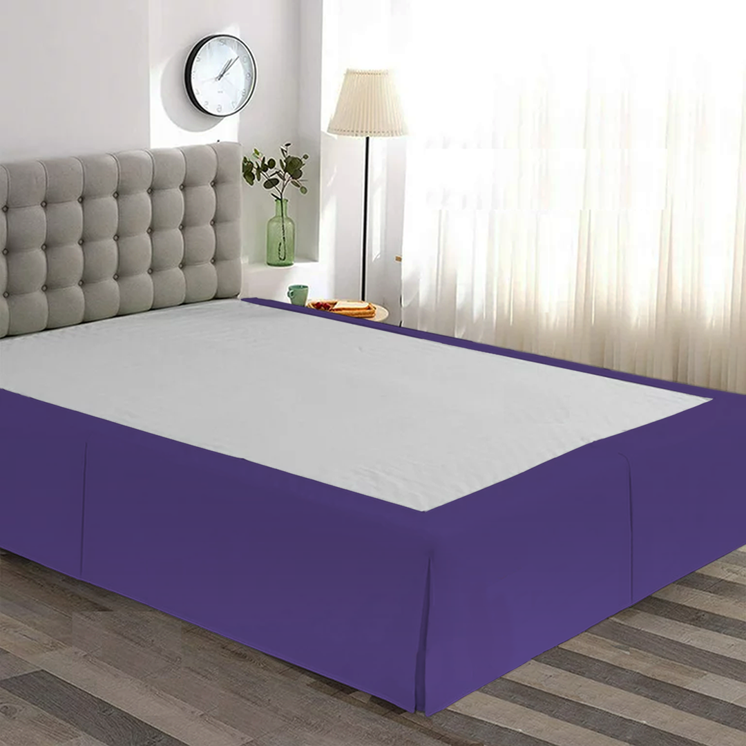 Purple Bed Skirt Solid Comfy Sateen