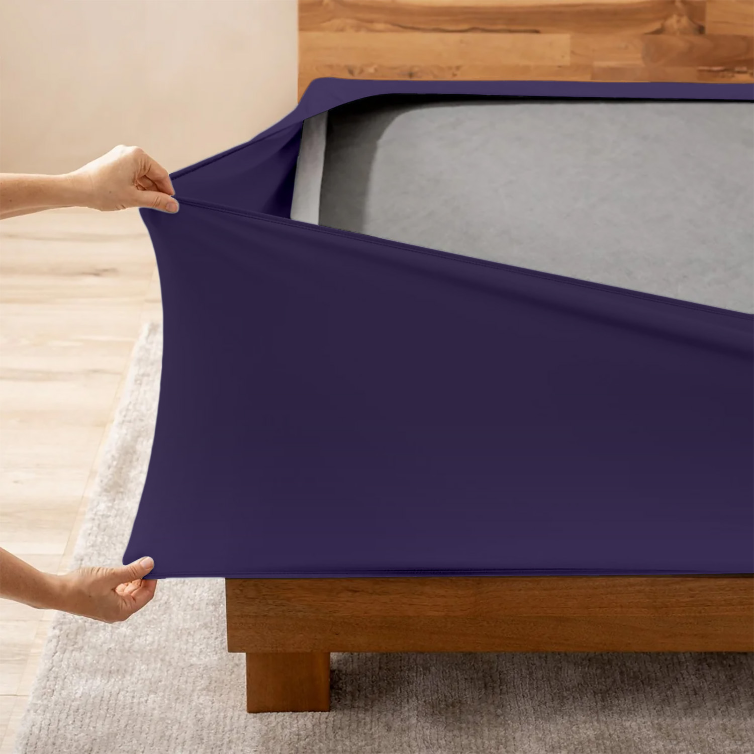 Purple Box Spring Cover
