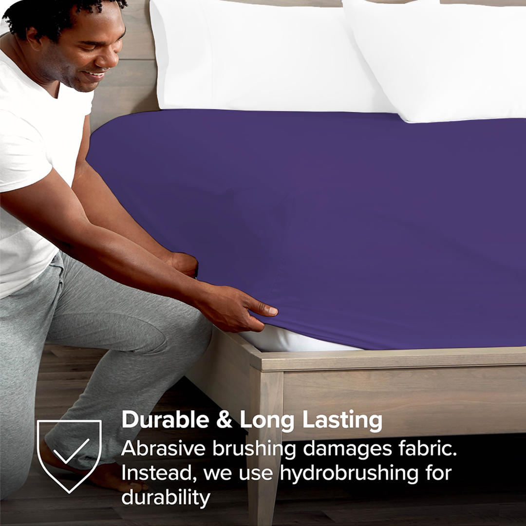 Purple Fitted Sheet Solid (Comfy 300TC)