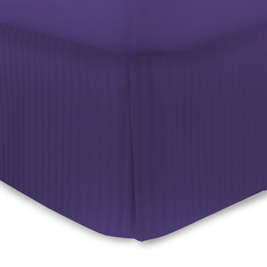 Purple Stripe Bed Skirt (Comfy -300TC)