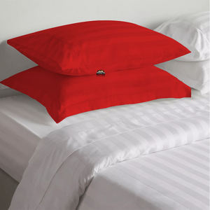 Red Stripe Pillow Shams Comfy Sateen