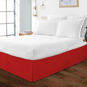 Red Stripe Bed Skirt (Comfy - 300TC)