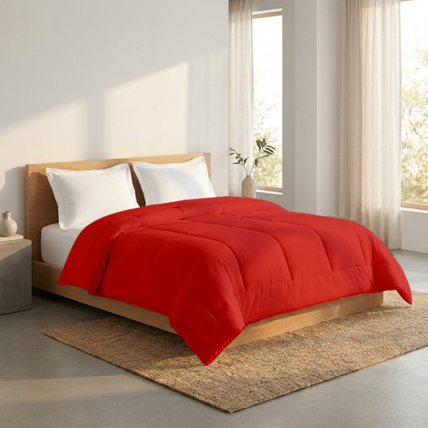 Red Comforter 400 GSM Comfy Sateen