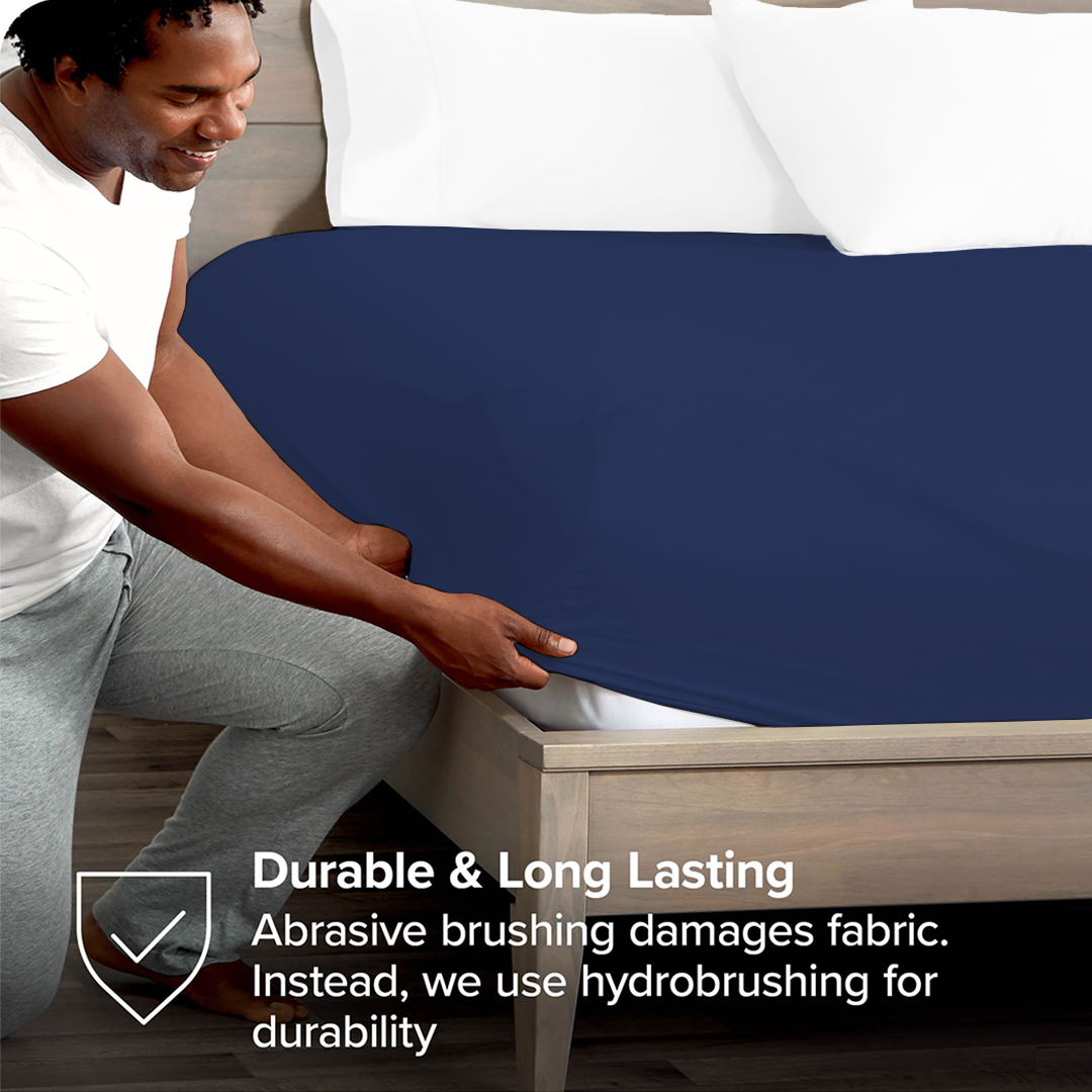 Royal Blue Fitted Sheet Solid Comfy Sateen