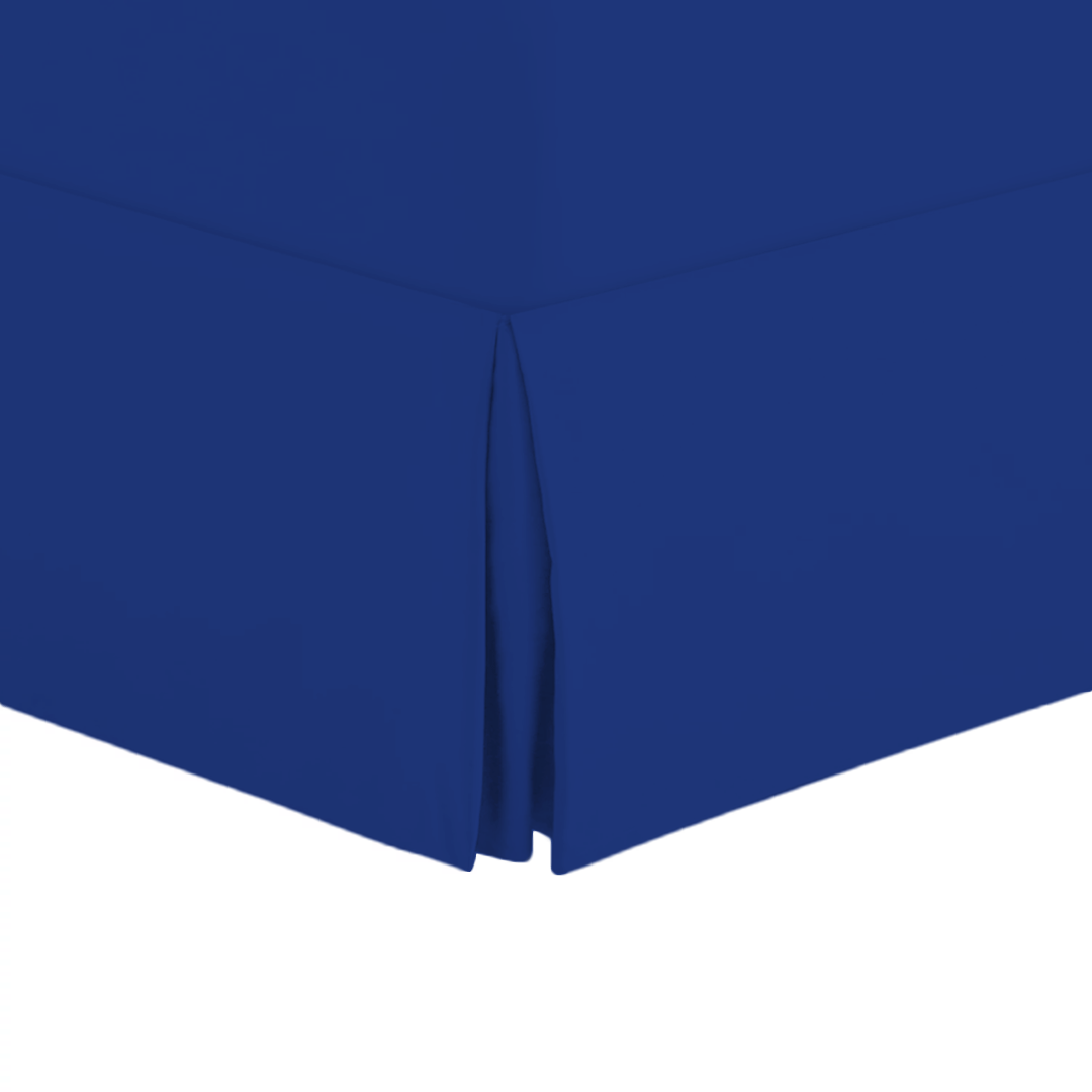 Comfy Royal Blue Bed Skirt - Split Corner